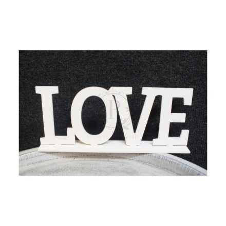 "LOVE" fa felirat talppal fehér
