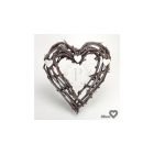 Szívforma indákból sötétszürke 35cm 