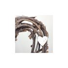 Szívforma indákból sötétszürke 35cm 