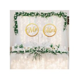 Mr&Mrs karika szett arany-metál 2db