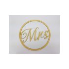 Mr&Mrs karika szett arany-metál 2db