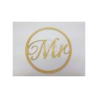 Mr&Mrs karika szett arany-metál 2db