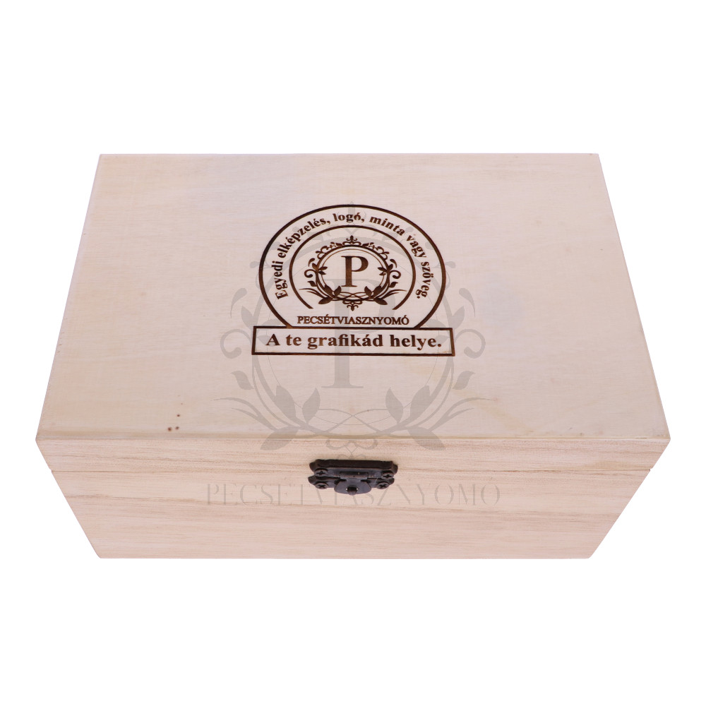   8x4 cm-es egyedi gumibélyegző készítése fa nyéllel - téglalap alakú