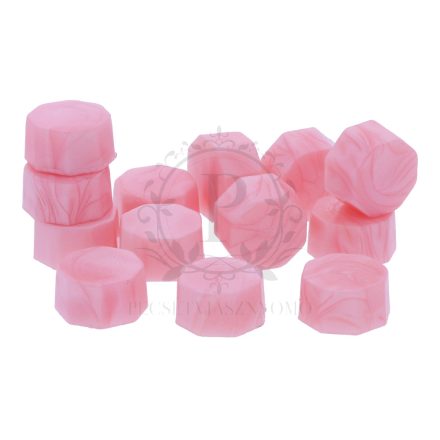 Pecsétviasz gyöngyök Gyöngyházfényű Rózsaszín színben  – 45 db / csomag