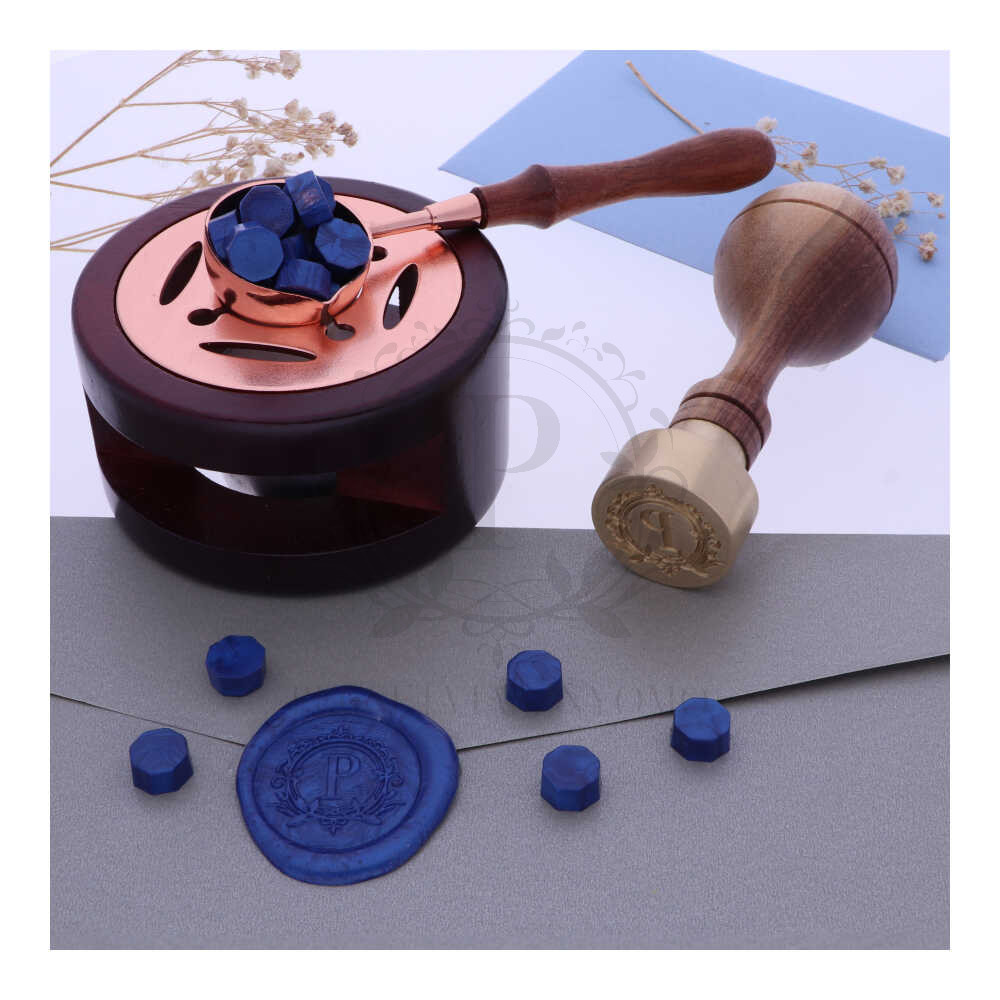   Pecsétviasz gyöngyök Óceán kék színben  – 45 db / csomag