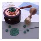 Pecsétviasz gyöngyök FENYŐ zöld színben  – 45 db / csomag