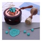 Pecsétviasz gyöngyök Cián zöld színben  – 230 db / csomag