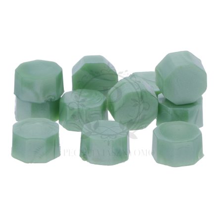 Pecsétviasz gyöngyök Lágyzöld színben  – 45 db / csomag