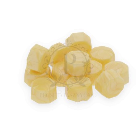 Pecsétviasz gyöngyök Gyöngyházfényű sárga színben  – 230 db / csomag