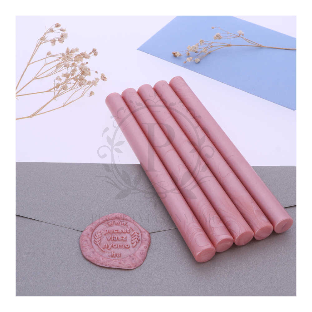   Gyöngyházfényű rózsaszín színű 11mm-es – pecsétviasz rúd /db