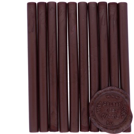 Csokoládé barna színű 7mm-es – pecsétviasz rúd 10db / csomag