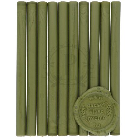 Wasabi zöld színű 7mm-es – pecsétviasz rúd 10db / csomag
