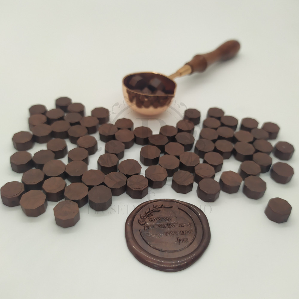 Pecsétviasz gyöngyök Kávé színben  – 230 db / csomag