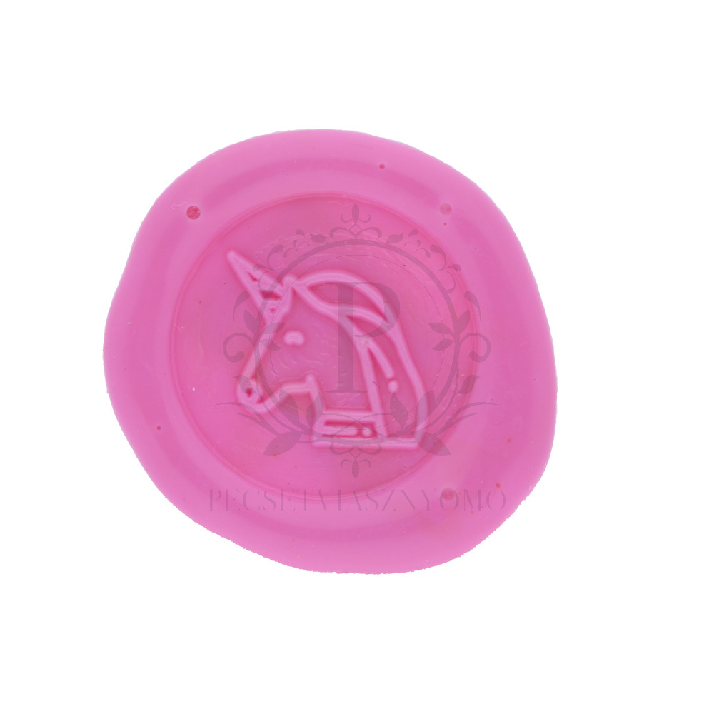 Unikornis mintás viasznyomat készítése 22mm méretben