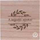 Fa négyzet díszdoboz a legjobb apuka gravírozással