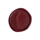 Egyszerű Levél mintás viasznyomat készítése bordó színben 22 mm