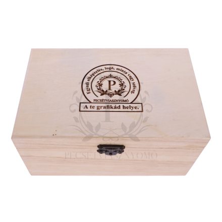 Fa díszdoboz egyedi gravírozással - nagy