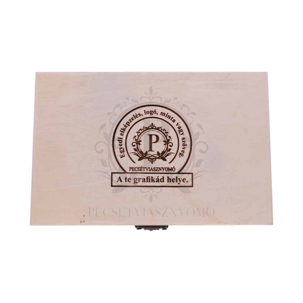Fa díszdoboz egyedi gravírozással - nagy