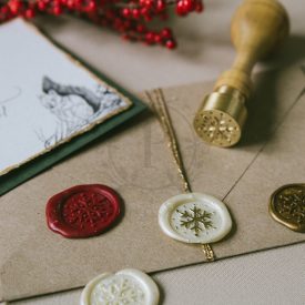   Hópehely mintás kész viasznyomat viaszgyöngyből 26mm méretben