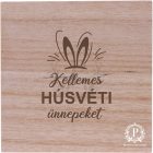 Fa négyzet díszdoboz kellemes húsvéti ünnepeket gravírozással