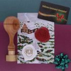 Mikulás mintás viasznyomat készítése viaszgyöngyből 26mm méretben