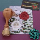 Mikulás mintás viasznyomat készítése viaszgyöngyből 26mm méretben