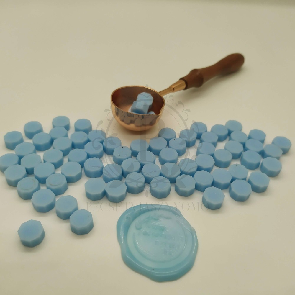   Pecsétviasz gyöngyök AZÚR kék színben  – 230 db / csomag