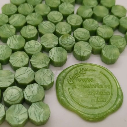 Pecsétviasz gyöngyök PISZTÁCIA zöld színben  – 45 db / csomag