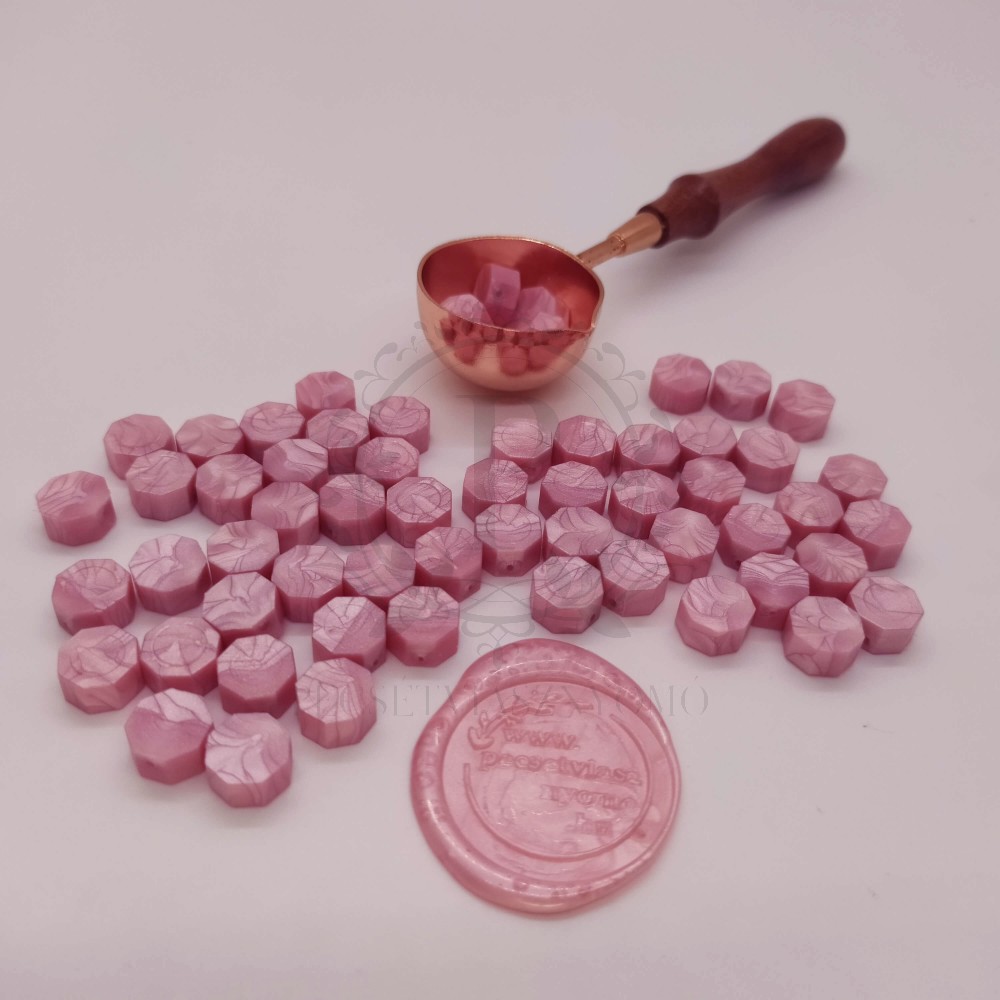   Pecsétviasz gyöngyök PÚDER rózsaszín színben  – 230 db / csomag