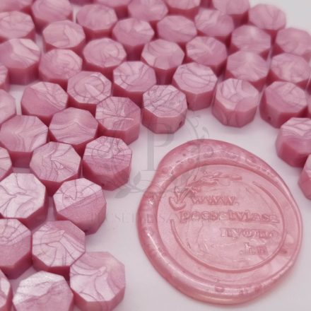 Pecsétviasz gyöngyök PÚDER rózsaszín színben  – 45 db / csomag