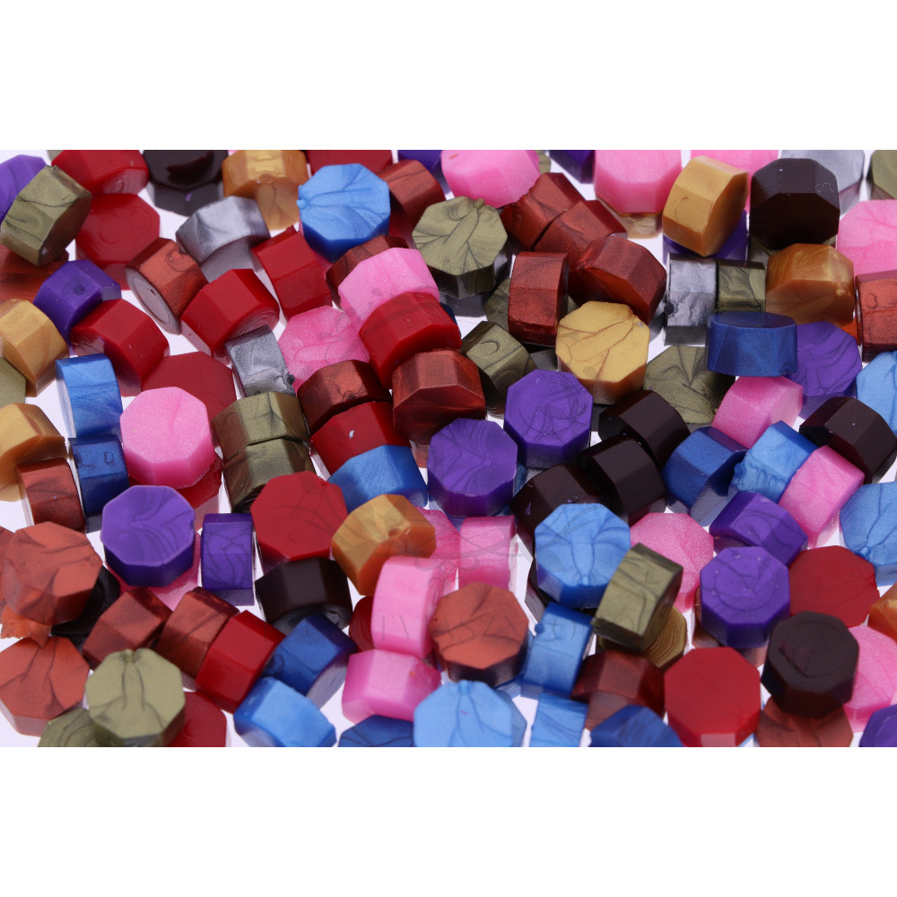 Pecsétviasz gyöngyök vegyes színben  – 45 db / csomag