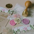 Virág mintás viasznyomat készítése 26mm méretben