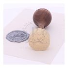 A Ti monogramotok, választható betűtípussal, LEVÉL mintával - Esküvői pecsétviasznyomó